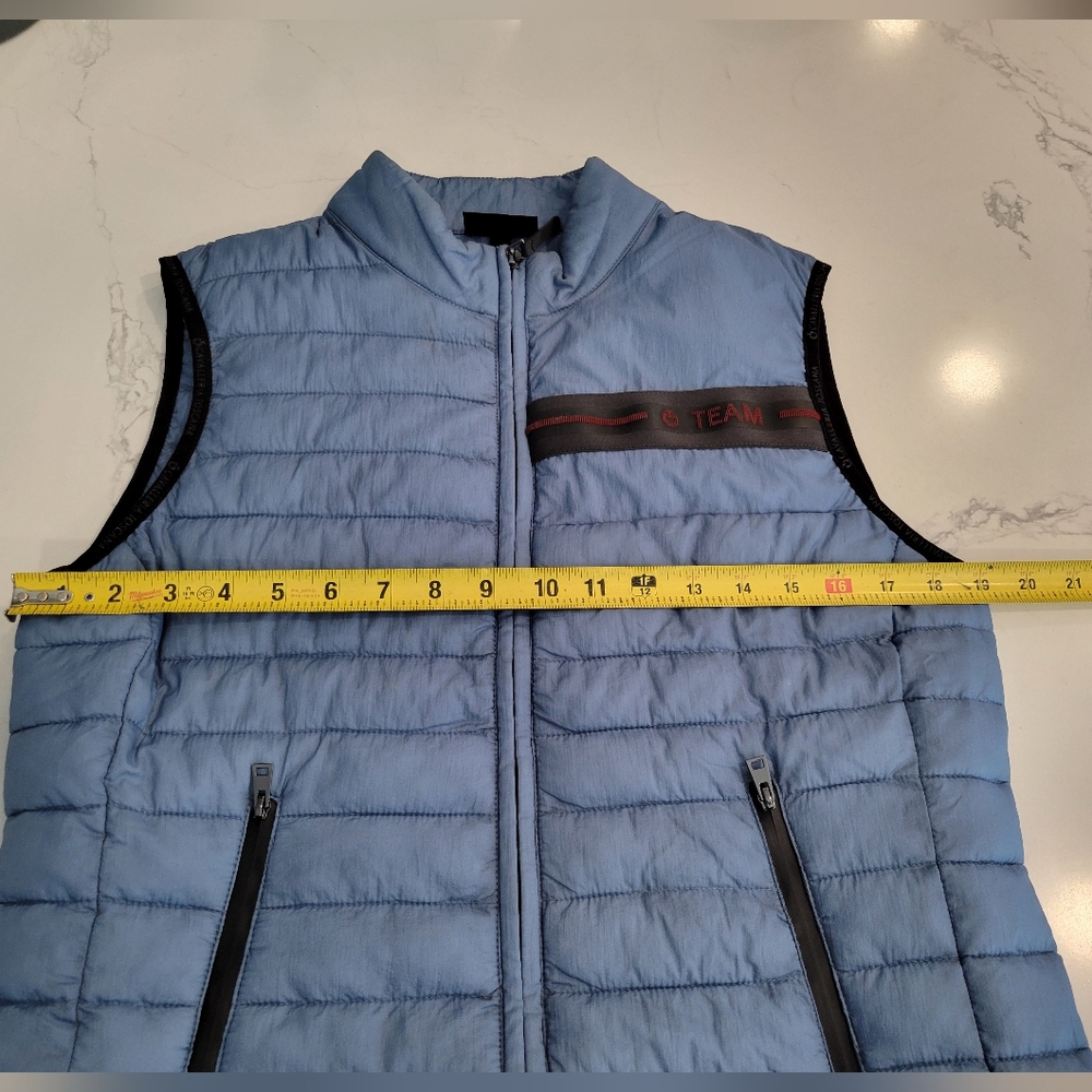 Cavalleria Toscana Light Blue Quilted Vest Equestrian Riding Size Medium - Picture 5 of 7